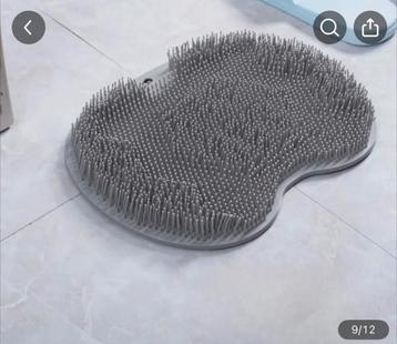 Siliconen voetmassage mat voor douche, grijs (nieuw) beschikbaar voor biedingen