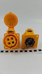 PCE 314-4V - CEE inbouw wandcontactdoos recht 16A 4p 4h geel, Ophalen of Verzenden, Nieuw