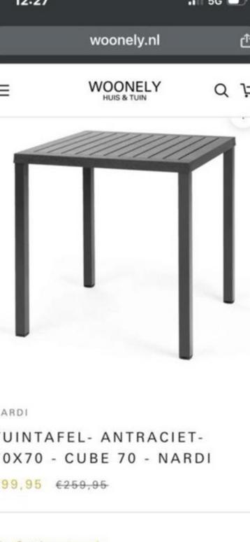Balkontafel / tuintafel zwart NARDI cube 70, NIEUW €50,-!! beschikbaar voor biedingen