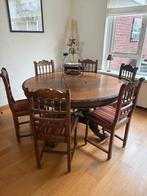 Antieke jachttafel incl 6 antieke stoelen, Ophalen