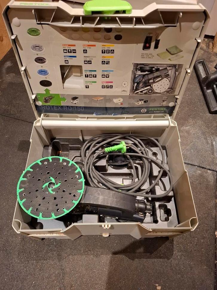 Festool RQ 150 FEQ Rotex Schuurmachine in Systainer, Doe-het-zelf en Verbouw, Gereedschap | Schuurmachines, Excentrische schuurmachine