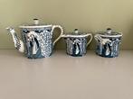 Antieke theepot, suikerpot en melkkan van Lange Lijs, Ophalen of Verzenden