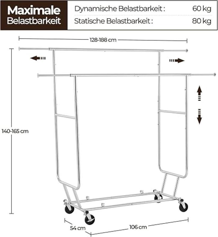 Clothes Rack On Wheels (branf new still in box), Kleding | Dames, Kledingrekken, Nieuw, Met wielen, Ophalen