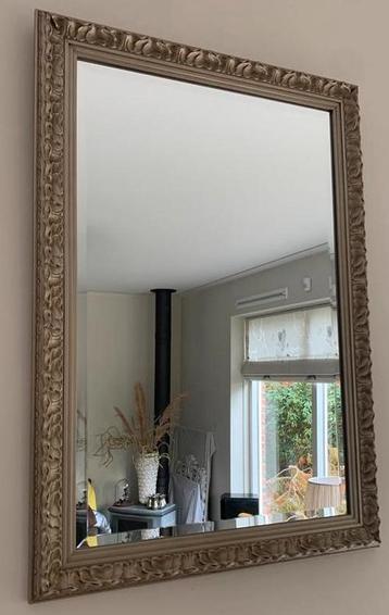 Barokke Spiegel  facet Burned Silver Lijst 70x50 beschikbaar voor biedingen