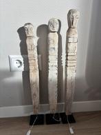 Indiase/Indonesische Beelden op Teak Hout stoer en sober, Ophalen of Verzenden