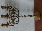 Oude messing / koperen kandelaar., Ophalen of Verzenden, Koper of Brons