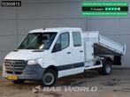 Mercedes Sprinter 514 CDI Kipper met Kist Dubbel Cabine Dubb, Auto's, Stof, Gebruikt, Euro 6, Wit