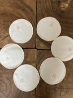 Antiek kleed onderzetter geborduurd fleur de lis lelie, Antiek en Kunst, Ophalen of Verzenden