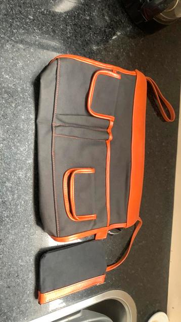 Vintage/retro zgan Avond Tas Oranje/blauw Beurs jaren 70 beschikbaar voor biedingen
