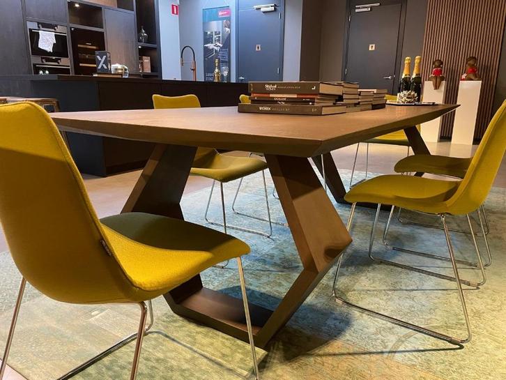 Eettafel Nieuw eiken donker, Huis en Inrichting, Tafels | Eettafels, Nieuw, 100 tot 150 cm, 200 cm of meer, Rechthoekig, Eikenhout