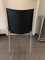 Gorinchem! Bontempi Eva 4x kunststof stapelstoelen stoelen, Huis en Inrichting, Stoelen, Grijs, Metaal, Vier, Gebruikt