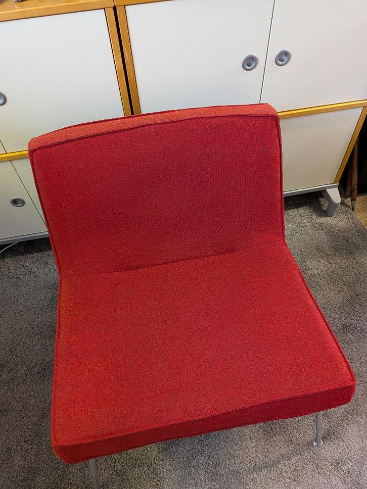 Harvink fauteuil - Nederlands design, Huis en Inrichting, Fauteuils, Zo goed als nieuw, Metaal, Stof, 50 tot 75 cm, Minder dan 75 cm