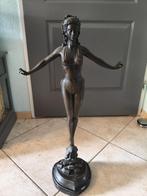 Bronzen beeld: Vrouw in Bikini, 70cm ., Antiek en Kunst, Ophalen