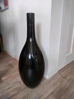 Zwart glazen vaas groot Fidrio 70 cm, Gebruikt, 50 tot 75 cm, Zwart, Ophalen of Verzenden
