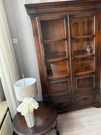 Vitrine kast, Eikenhout, Ophalen of Verzenden, Zo goed als nieuw, 150 tot 200 cm