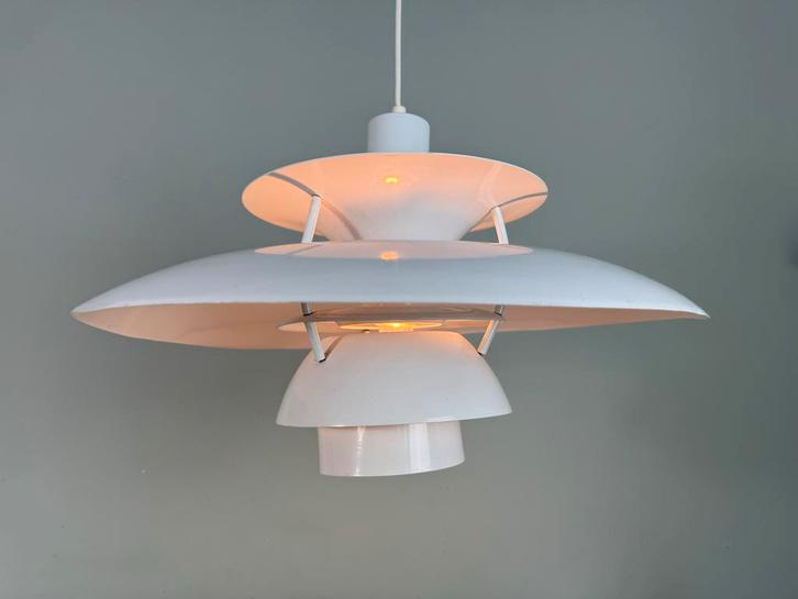 Deense Design Hanglamp - Poulsen Stijl, Huis en Inrichting, Lampen | Hanglampen, Gebruikt, Minder dan 50 cm, Metaal, Ophalen of Verzenden