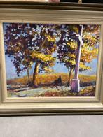 Gerard Hendriks acryl Schilderij: Herfstlandschap Italië, Antiek en Kunst, Kunst | Schilderijen | Klassiek, Ophalen