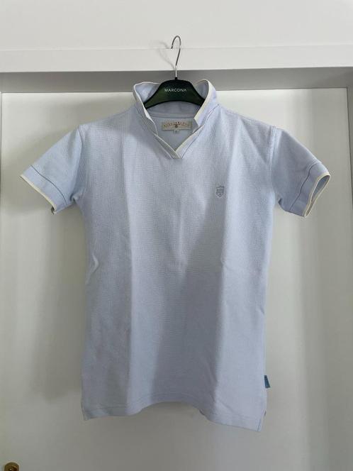 Fashionato": z.g.a.n. licht blauwe polo maat S, Kleding | Dames, Tops, Zo goed als nieuw, Maat 36 (S), Blauw, Korte mouw, Verzenden