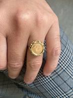 Gouden Muntring, Sieraden, Tassen en Uiterlijk, Gebruikt, Ophalen of Verzenden, 17 tot 18, Dame of Heer