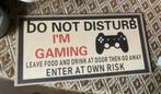 Houten Gaming Bordje - Niet Storen! 10x20 cm, Ophalen of Verzenden, Nieuw