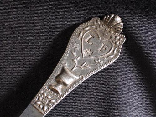 Tin antiek huwelijks lepel 1775. 1087, Antiek en Kunst, Antiek | Tin, Ophalen of Verzenden