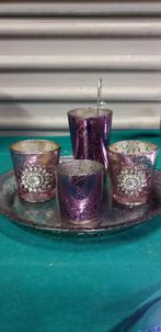theelichthouders paars, Ophalen of Verzenden, 'T Olde Gre-j, Info@toldegrej.nl, Endepoelstraat 20f Didam