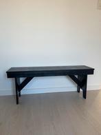 WOOOD bankje Loet - 120x30x46 cm  –  zwart, Huis en Inrichting, Tafels | Sidetables, Ophalen, 100 tot 150 cm, Zo goed als nieuw