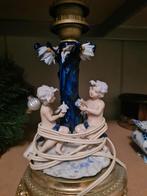 Antieke Porseleinen Lamp met Engeltjes, Antiek en Kunst, Antiek | Lampen, Ophalen of Verzenden