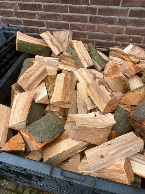 Openhaardhout beuken en eiken gratis thuisbezorgd, Tuin en Terras, Haardhout, Blokken, Beukenhout, Ophalen of Verzenden