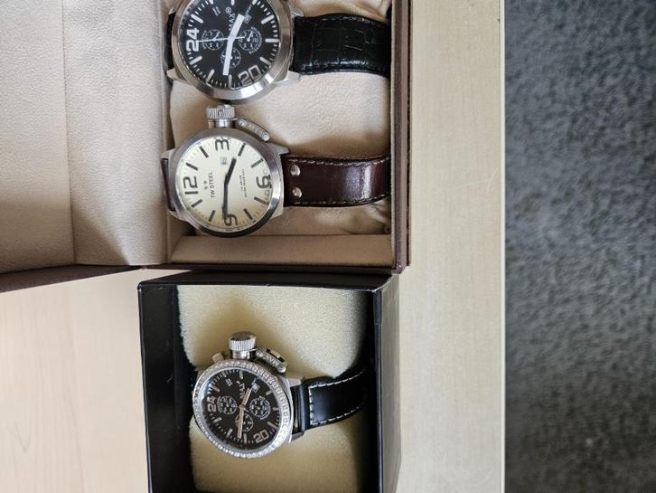 Horloges, Sieraden, Tassen en Uiterlijk, Horloges | Heren, Gebruikt, Polshorloge, Overige merken, Staal, Staal, Ophalen