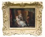 laat 18e of vroeg 19e eeuws rococo schilderij, Ophalen of Verzenden