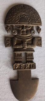 Vintage messing wandhanger Peru, Antiek en Kunst, Ophalen of Verzenden