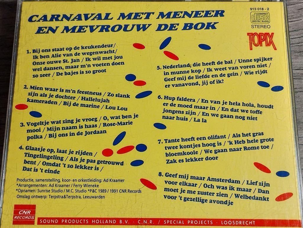 Carnaval Met Meneer En Mevrouw De Bok, Ophalen of Verzenden, Zo goed als nieuw, Levenslied of Smartlap