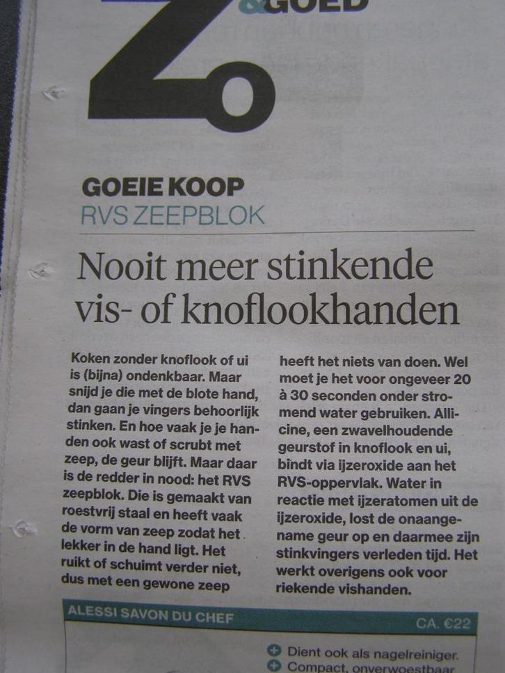 RVS zeepblokje / blokje zeep verwijdert onaangename geurtjes, Sieraden, Tassen en Uiterlijk, Uiterlijk | Lichaamsverzorging, Zo goed als nieuw