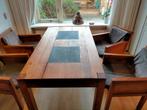4 houten eetkamerstoelen, gratis, Gebruikt, Ophalen