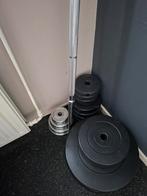 Halterschijven 30mm met halterstang 200cm, Sport en Fitness, Ophalen, Zo goed als nieuw