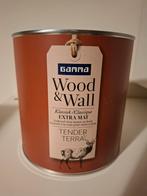 Nieuwe Wood & Wall Tender Terra verf, Doe-het-zelf en Verbouw, Verf, Beits en Lak, Bruin, Nieuw, Ophalen of Verzenden, Verf