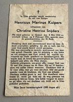 Bidprentje Henricus Marinus Kuipers 1922-1951 Gemert, Verzamelen, Bidprentjes en Rouwkaarten, Ophalen of Verzenden, Bidprentje
