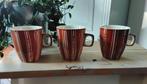 3 mokjes van vic's - handpainted - mokken - senseo formaat, Huis en Inrichting, Keuken | Servies, Keramiek, Ophalen of Verzenden