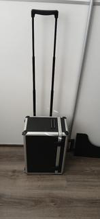 Zwarte locker / werkkoffer / trolley, Uitschuifbare handgreep, Hard kunststof, Minder dan 50 cm, Ophalen of Verzenden