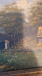 Klein olieverfschilderij boerderij, ca. 1950, Antiek en Kunst, Kunst | Schilderijen | Klassiek, Ophalen