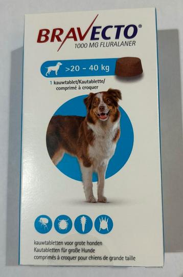 Nieuw! Bravecto kauwtablet (20-40 kg) beschikbaar voor biedingen