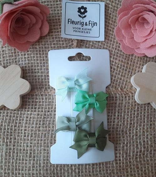 4 klikklak speldjes strikjes 3 cm groen, Kinderen en Baby's, Babymode-accessoires, Nieuw, Ophalen of Verzenden