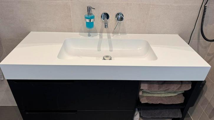 Fiora Silexpol wastafelblad, Huis en Inrichting, Badkamer | Badkamermeubels, Nieuw, Wasbak of Wastafel, Minder dan 100 cm, 100 tot 150 cm