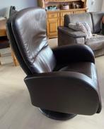 Relaxfauteuil, leer, Huis en Inrichting, Fauteuils, Ophalen, Gebruikt, 50 tot 75 cm, Leer