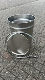 RVS deksel vat 50 liter, Ophalen, Zo goed als nieuw