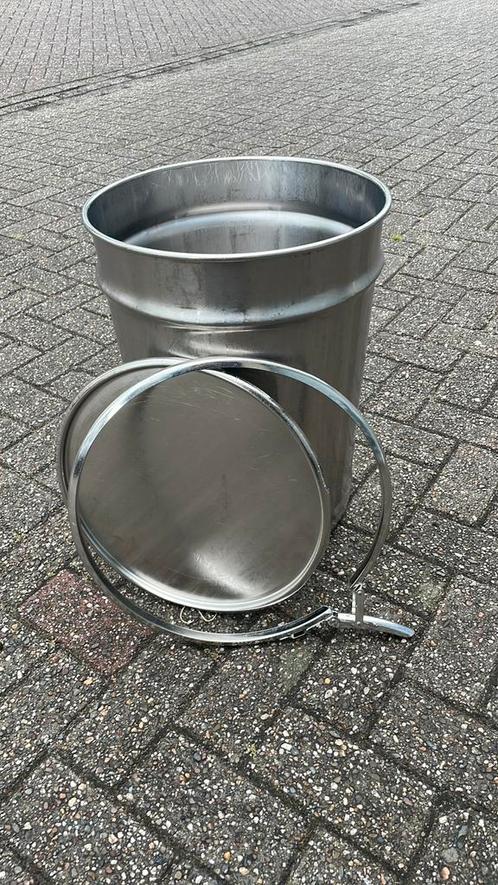 RVS deksel vat 50 liter, Hobby en Vrije tijd, Overige Hobby en Vrije tijd, Zo goed als nieuw, Ophalen