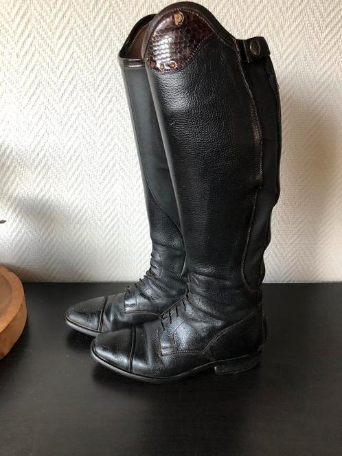 Petrie Luca Leren Rijlaars 37 42 32 - Zwart Bruin Swarovski, Dieren en Toebehoren, Paardrijkleding, Gebruikt, Schoeisel, Ophalen of Verzenden