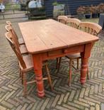 Grenen eettafel met 6 stoelen, Ophalen
