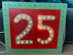 Uniek jubileum bord 25 jaar verlicht, Ophalen of Verzenden, Gebruikt, Versiering, Verjaardag
